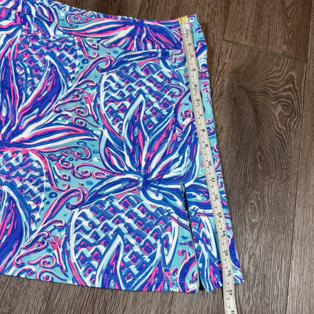 Lulu B Skort Womens Small Tropical Pineapple Print Blue Pink Golf Tennis Stretch - Picture 4 of 11